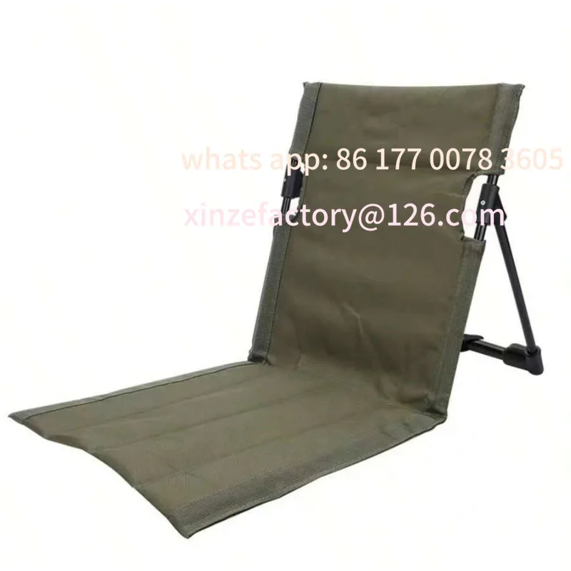 

Customizable Outdoor Foldable Camping Chair Oxford Cloth Camping Floor Chair Garden Park Single Lazy Chair Backrest Cushion