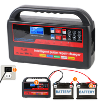 Digital LCD Display Handheld Auto Pulse Repair Car Motorcycl Battery Charger 12V / 24V Intelligent Pulse  Fast Power Charging