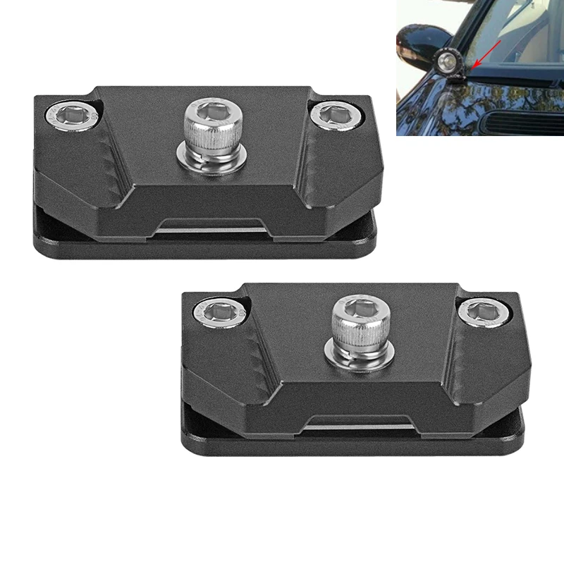 2PCS Ditch Light Mounting edge Bracket Aluminum Hood Hinge Pillar Pod Fog Light Brackets Clamp for Car Truck Off-Road