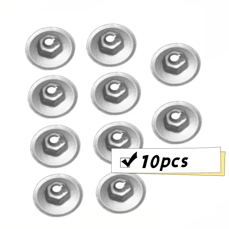 

10pcs Exhaust Heat Shield Nut Metal Insulation Panel Car Fastener Washers Tools For Ford Mondeo Focus Fiesta Moneo C-Max 1382642
