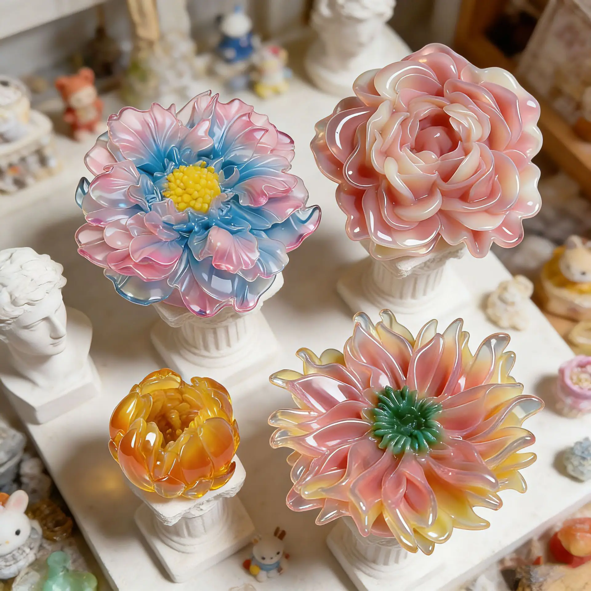 3D Peony Flower Silicone Mold,Mousse Cake Decoration Mold,DIY Candle Wax Soap Plaster Epoxy Craft Home Decor Gift Aroma Therapy