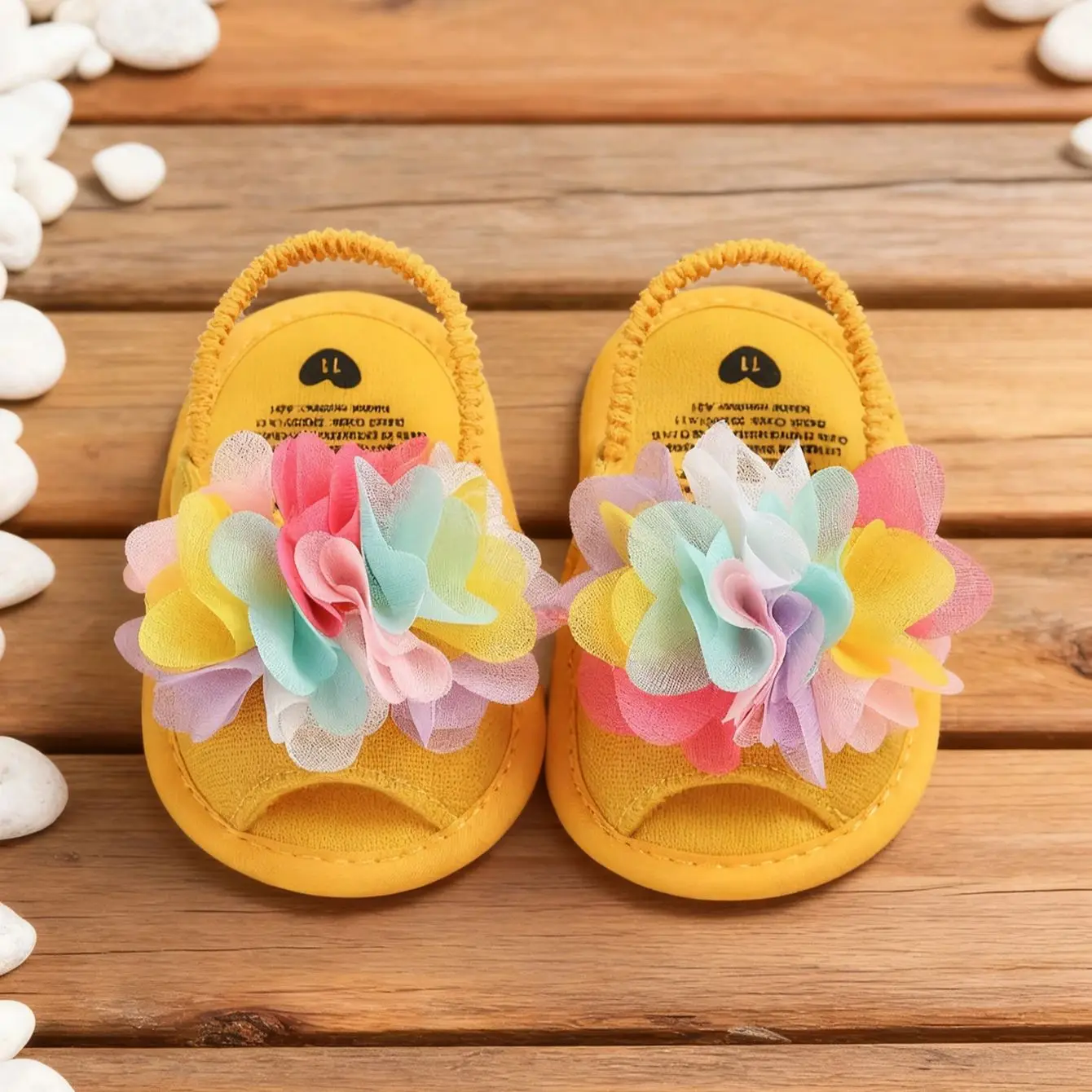Baby girl summer colorful flower sandals soft soled wedding 