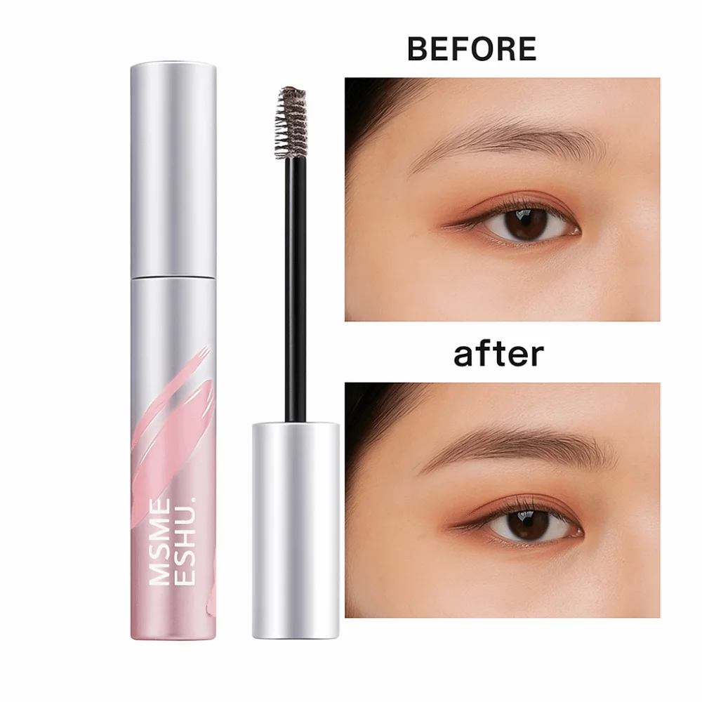 Natural Eyebrow Dye Cream Sweat-proof with Folding Brush Brow Dye Pencil Long-lasting Brown/Coffee Eyebrow Mascara Daily Use