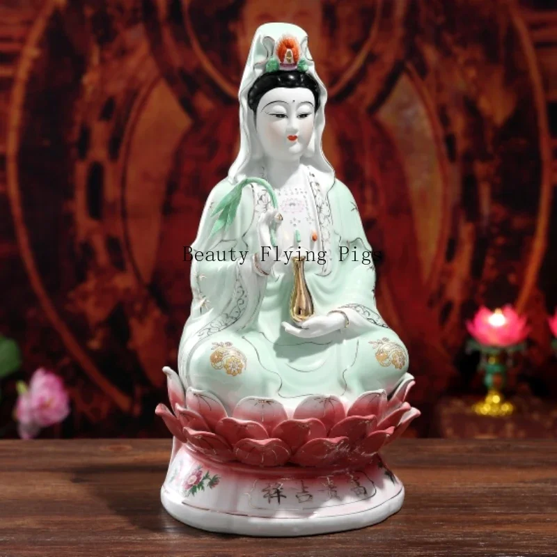 زخرفة قوانيين السيراميك الصينية تضمن معبد السلامة الديكور التضحية تأثيث المنزل الديكور الصلاة للميمون