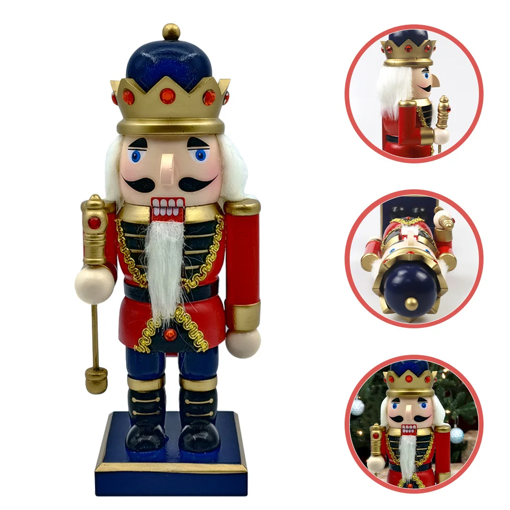 

Christmas Wooden Nutcracker Decor Cartoon Soldier Design Xmas Gift Home Office Wood Christmas Nutcrackers Wooden Nutcracker