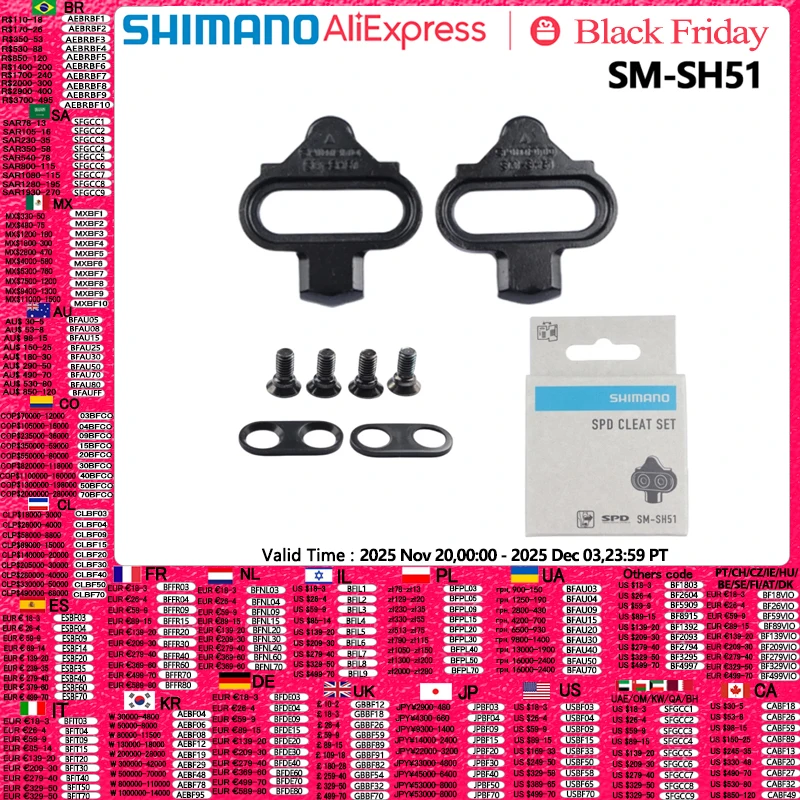 

Шины для горного велосипеда SHIMANO SPD SM SH51 SH56, шипы для педалей Plate, SH51 SH56 M520 M540 M8000 M8020, оригинальные Shimano