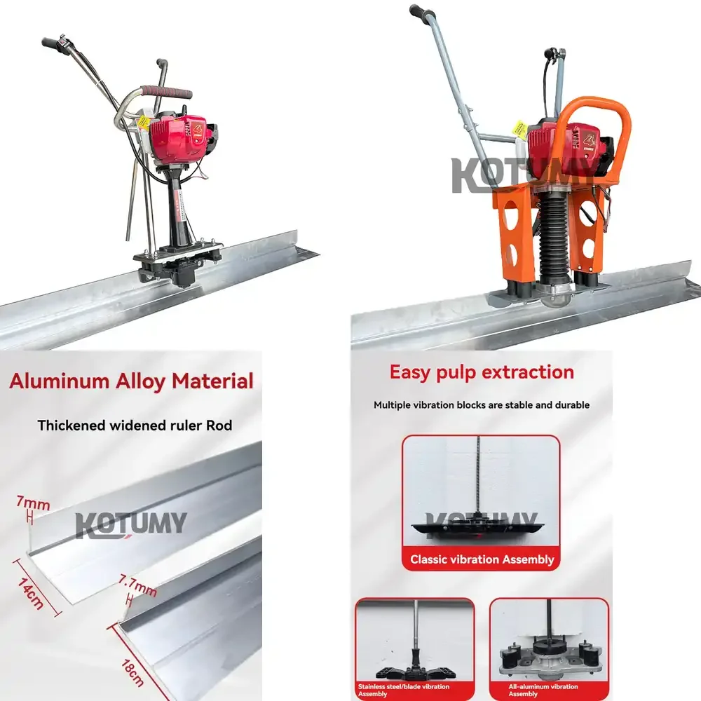 WAP01 Concrete Vibration Ruler Vibratory Leveling Screed Machine Mortar Vibrator Concrete Leveling Machine
