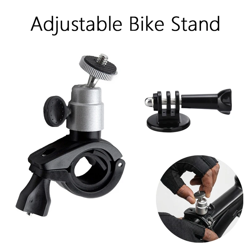 Adjustable Bike Stand for GoPro 13 12 11 10 9 8 DJI Osmo Action6 5Pro 4 3 Insta360 X5 X4 Action Camera Cycling Mount Accessories