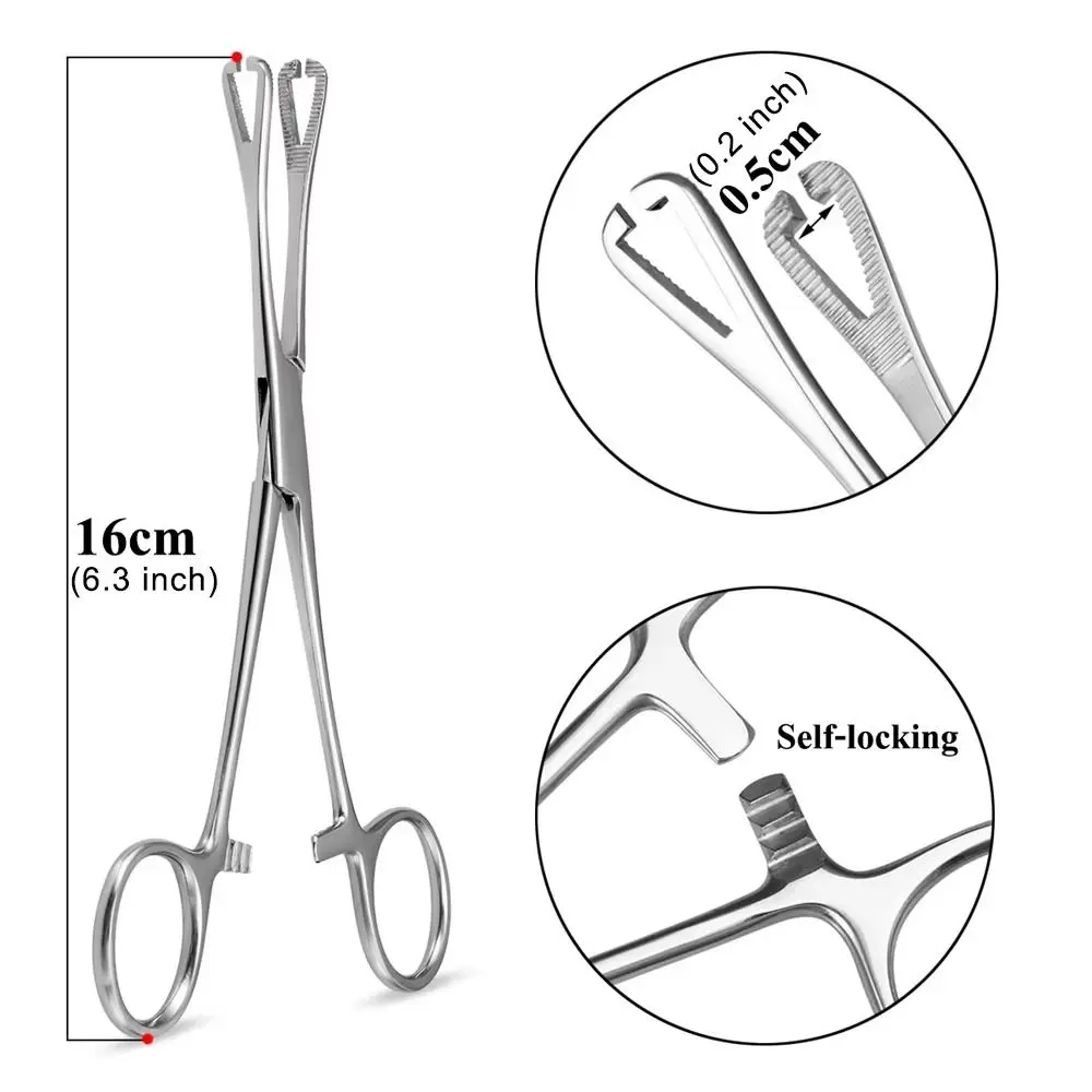 Body Jewelry Tool Stainless Steel Piercing Clamp Piercing Tools Puncture Tool Disposable Professional Tool Body Piercing