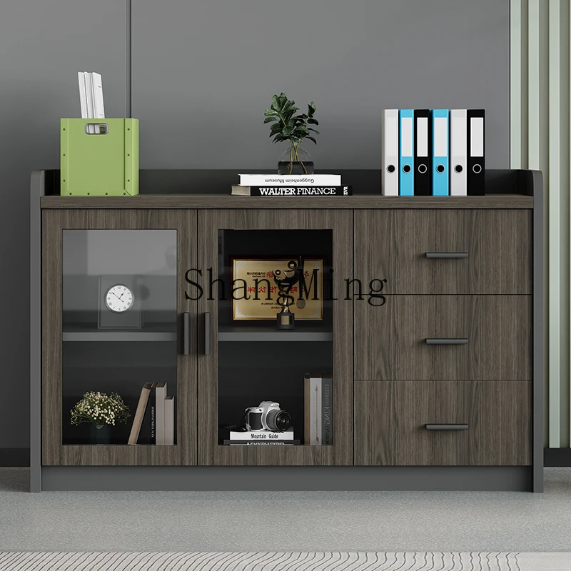 FG file low cabinet office storage drawer with lock data floor tea cabinet