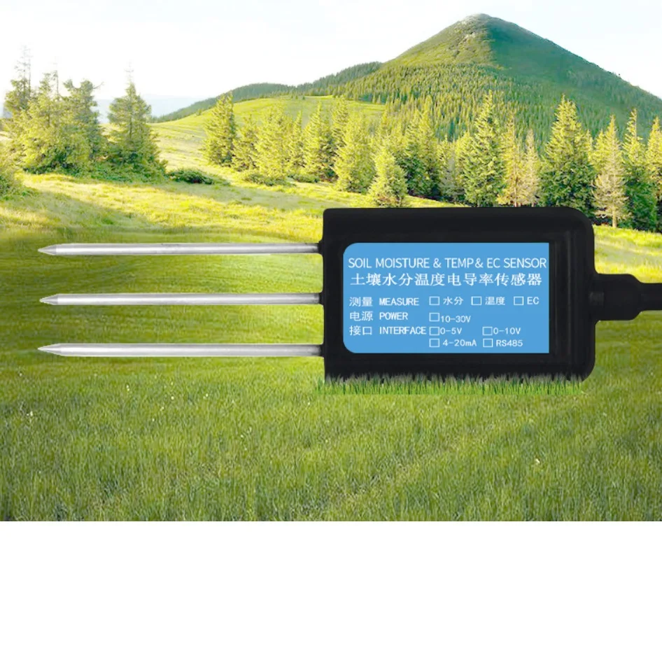 Soil Temp, Humidity, NPK, Conductivity, Moisture RS485 Modbus RTU Sensor Probe, Intelligent Soil Tester for Agriculture & Garden