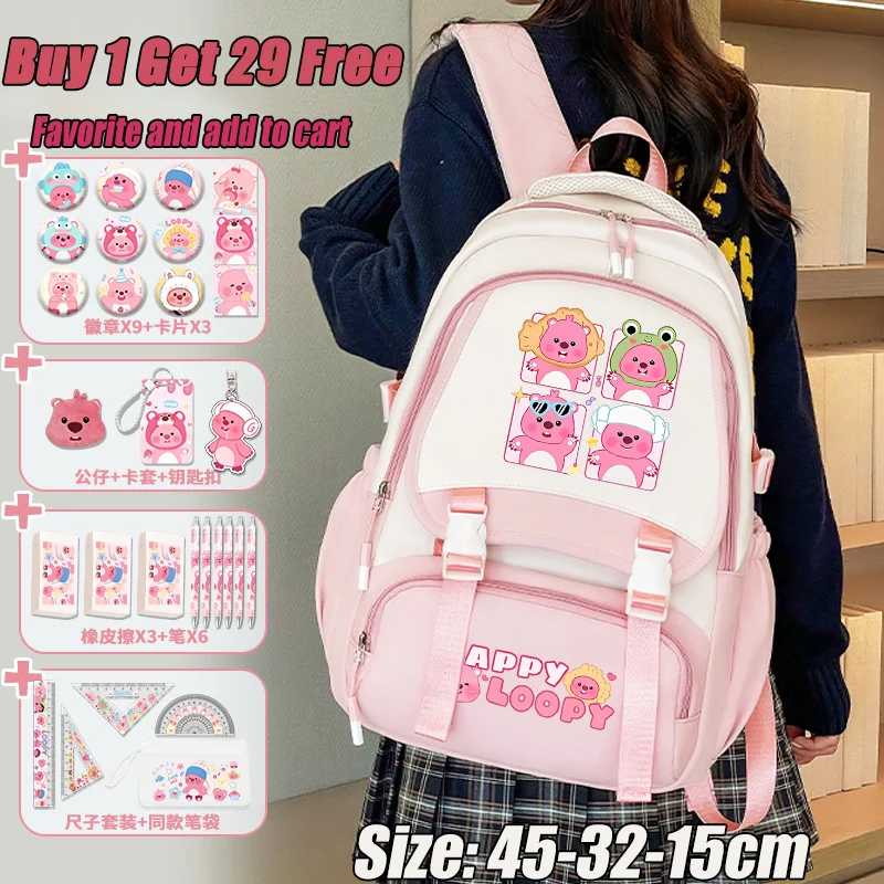 Sanrio Backpack Cartoon Beaver Deluxe Large Capacity School Bag 2025 New Cute Girls Backpack Teen School Bag Back To School Bag