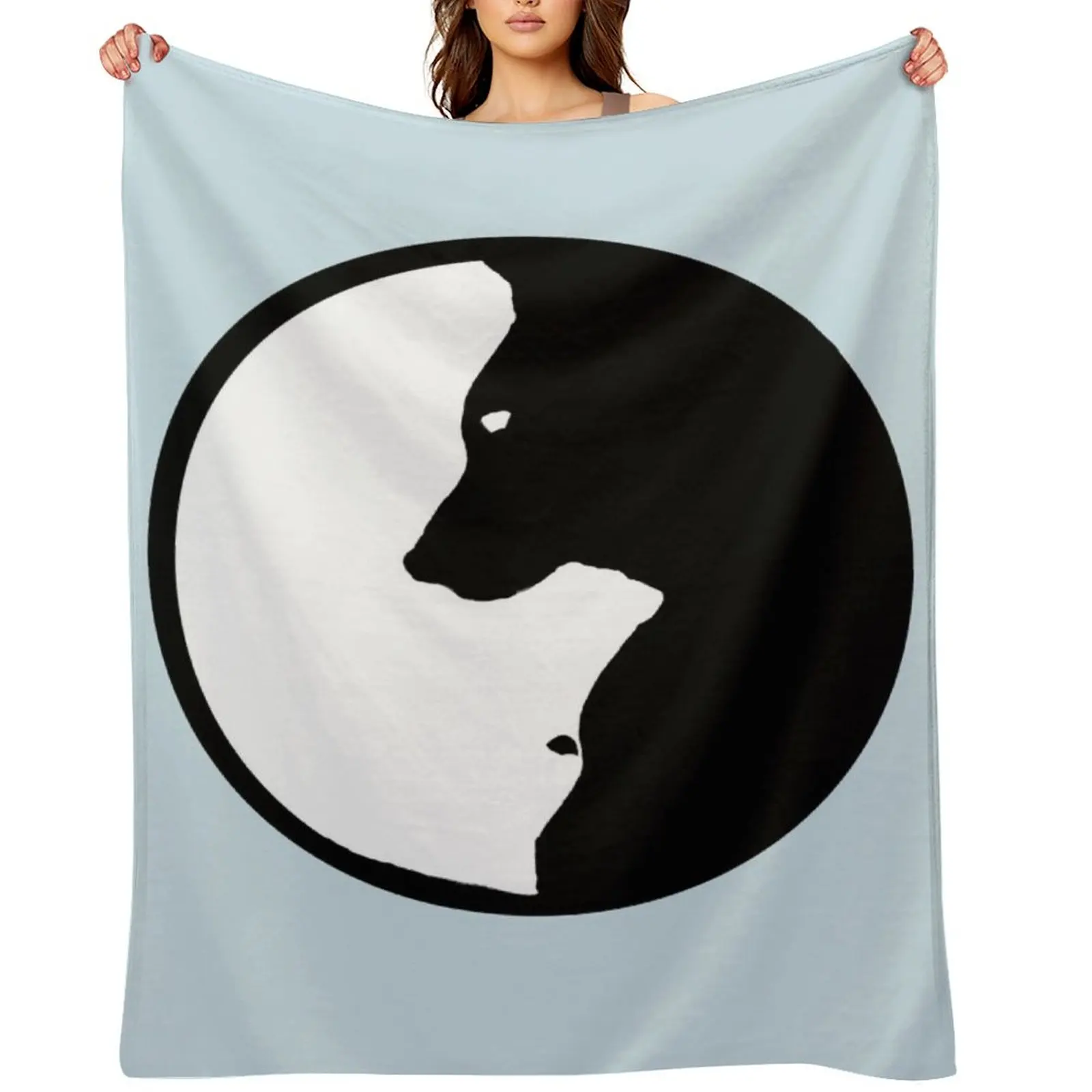 

Dog Yin Yang Throw Blanket Sleeping Bag Luxury Soft Plaid Winter beds Blankets