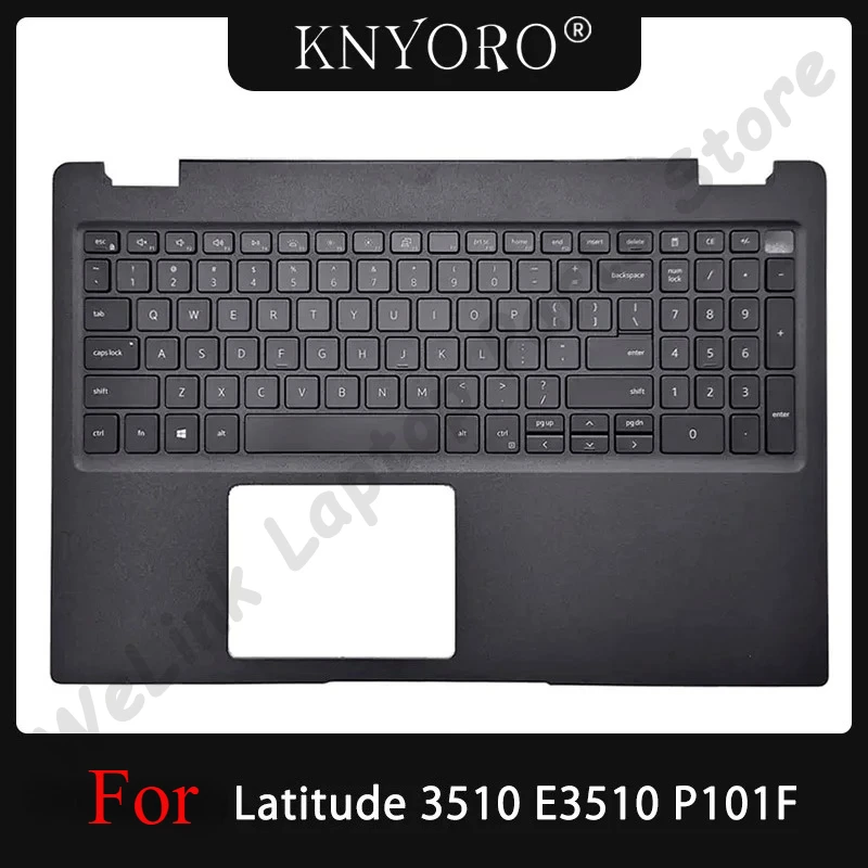 

0JYG4Y Новая сменная клавиатура для ноутбука (США) для DELL Latitude 3510 E3510 P101F, верхняя крышка-пальмрест с корпусом клавиатуры, черная