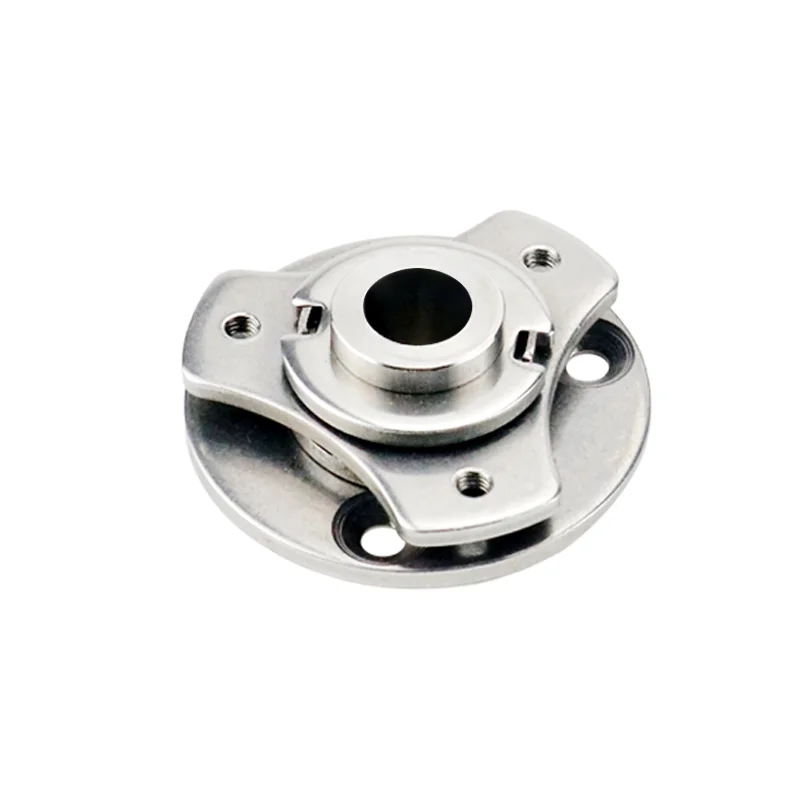 Adjustable Damping Rotating Axis Bearing304 Stainless Steel Circular Flange Plate 360-Degree Arbitrary Overlapping Hole Hinges