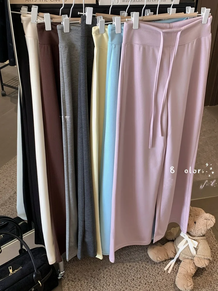 

Женские повседневные брюки с высокой талией и широкими штанинами в стиле тай-дай, весна 2026, новинка, свободный крой, прямые брюки в пол, в стиле лэй-фри