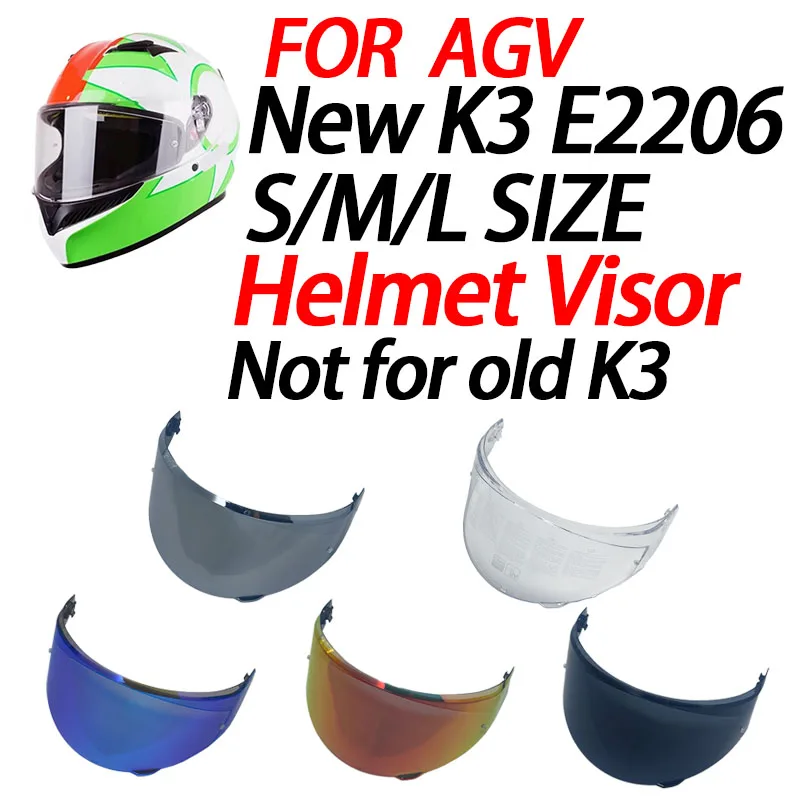 

Visera para NEW AGV K3 DOT(E2206) Motorcycle Helmet Lens Windshield Shield Goggles Screen Mica Accessories
