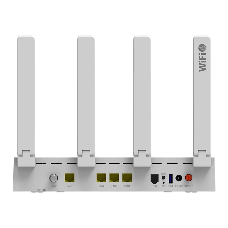 

New ZS-OP156AR XPON 4GE+1POTS+1USB3.0+CATV+WiFi6 HGU ONT Compatility All Brand OLT Fiber Optical Equipment ONT