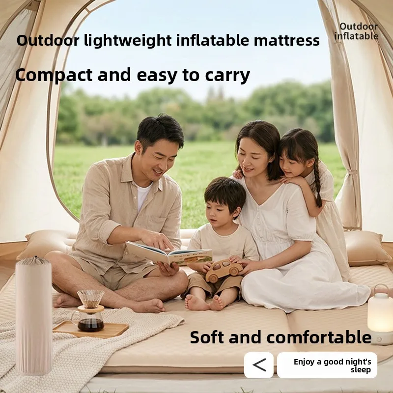 Portable Self-Inflating Camping Mattress Thick Moisture-Proof Quick Inflate Deflate Sleeping Pad For Tent Backpacking