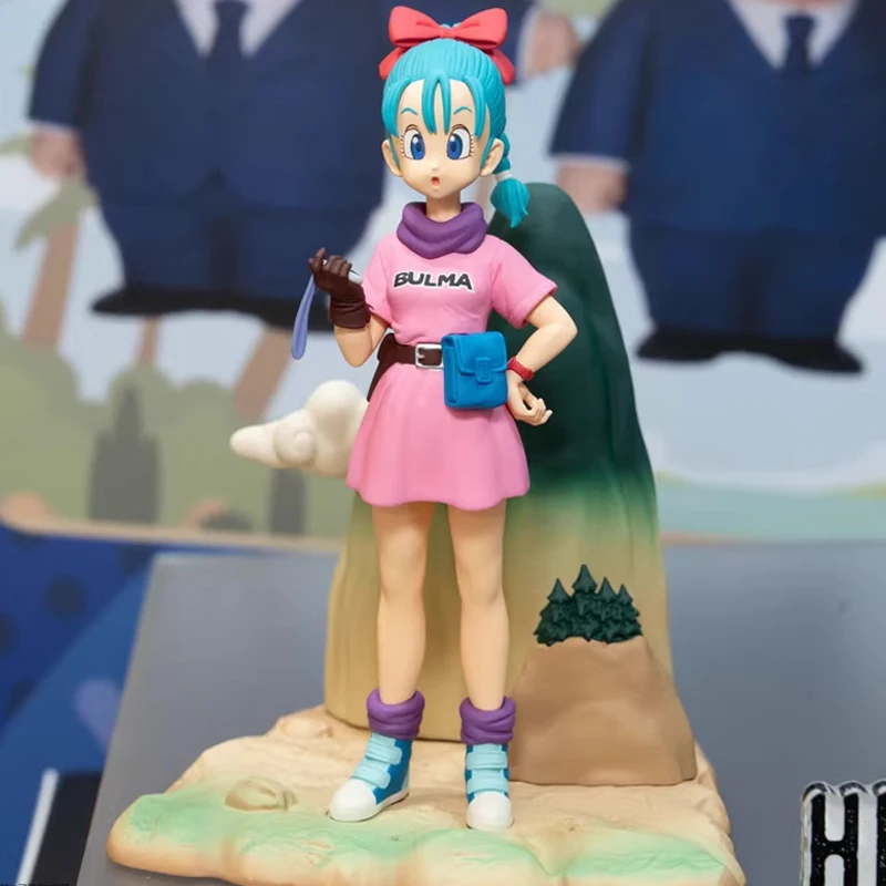 Caja de historia de Dragon Ball Bandai Banpresto, adornos Bulma de 13Cm, decoración, colección de figuras bonitas, completamente nuevas y sin abrir