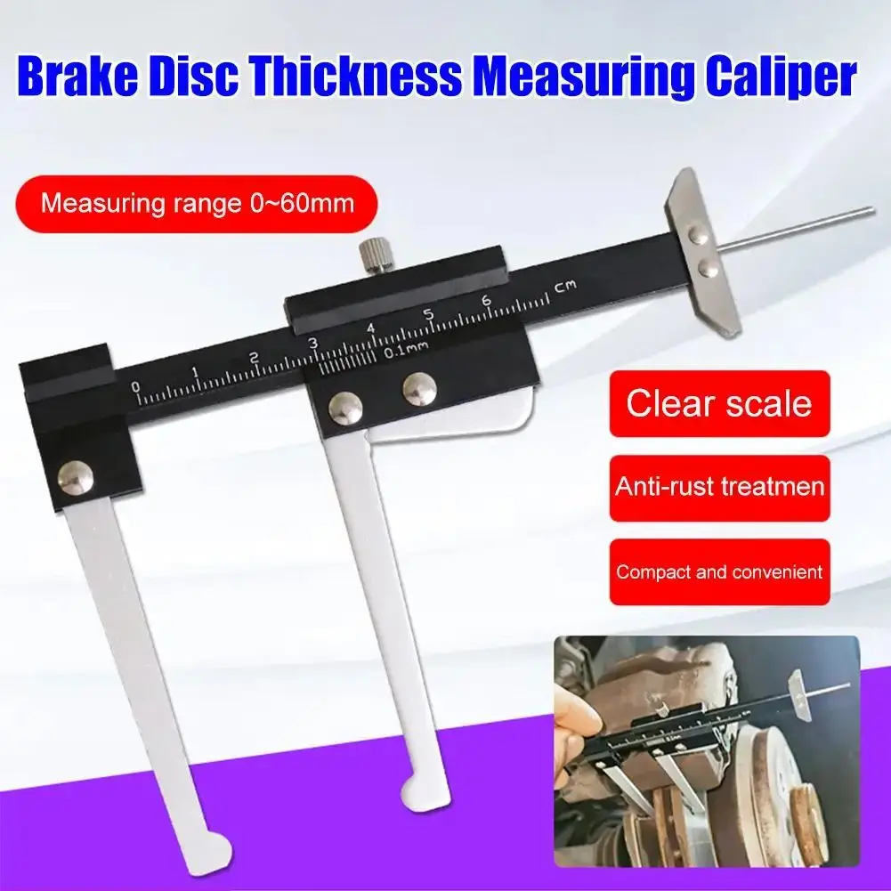 Practical Car Test Hand Tools – Tyre Wear Depth Gauge & Brake Disc Thickness Measuring Vernier Caliper