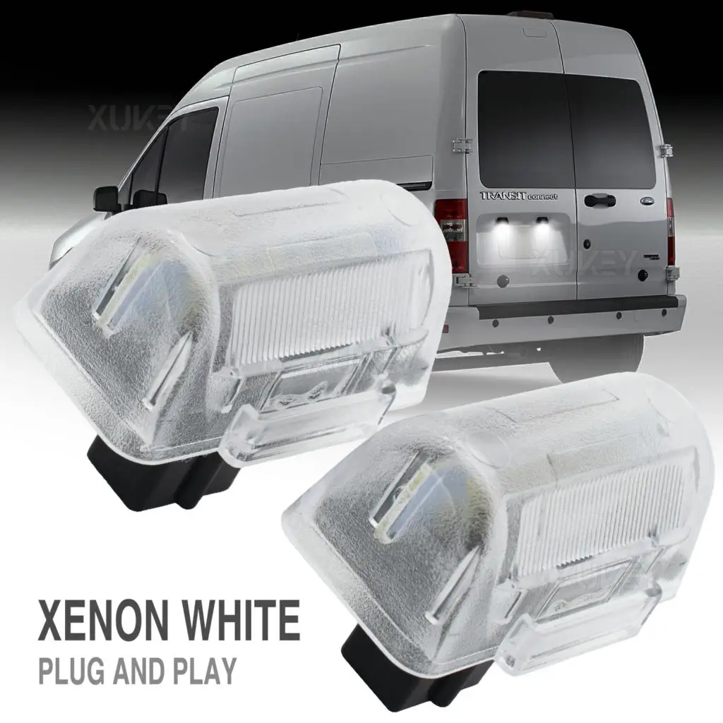 2X LED Licence Number Plate Light HID White For Ford Transit Tourneo MK5 MK6 MK7 Connect Tourneo 4388111 1672263