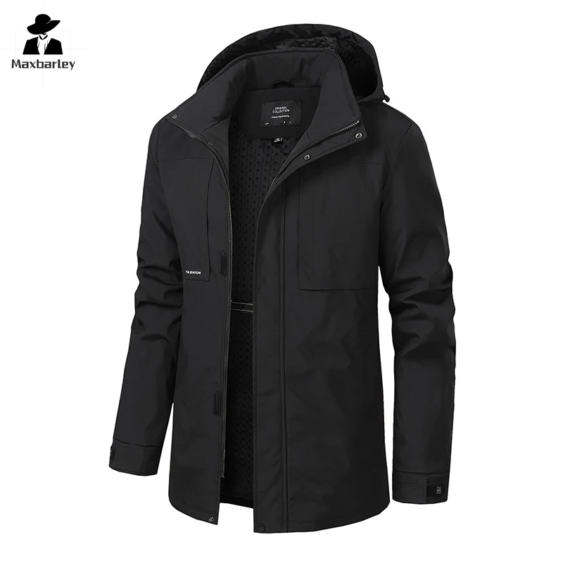 

Xl 8xl Casual Parkas Men's Winter Jacket High-end Business Large Pocket Windbreaker Outdoor Ski Waterproof Wear-resistant Coat