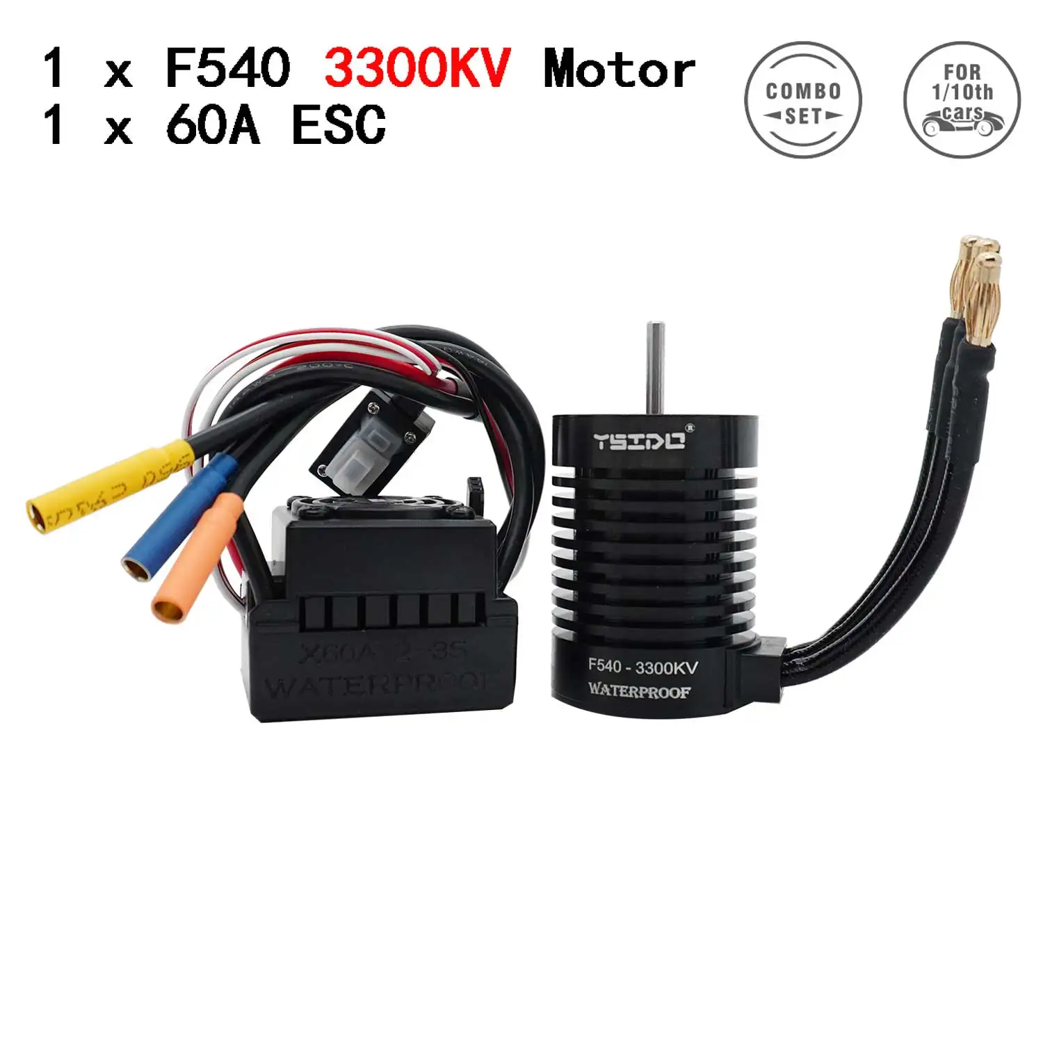 Il più nuovo 1:10 1:12 RC Part YSIDO 540 3000KV 3300KV 3930KV 4370KV motore Brushless 60A ESC RC Car Redcat Electric Volcano EPX PRO