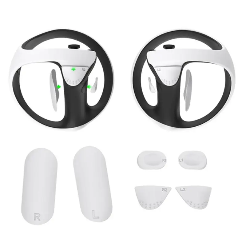A64I VR Controller Silicone Protective Pad Button Pads Anti-Slip Cover for PS VR2 VR 2 Handle Protective Cover