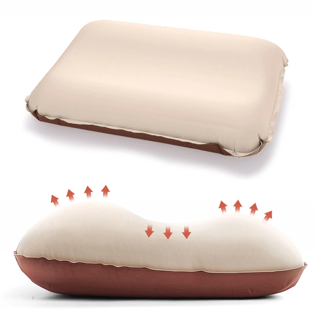 Travel Pillow Inflatable Camping Pillow with Memory Foam Ergonomic Pillow for Camping Airplanes Hiking Backpacking