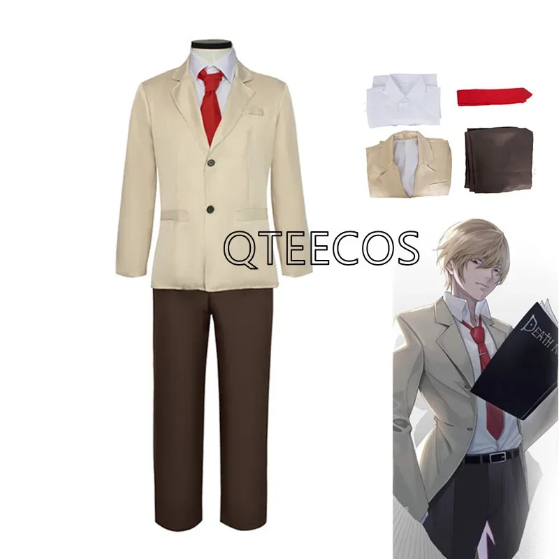 

Anime Yagami Light Cosplay Costumes Outfit Coat Pants T-shirt Halloween Christmas Uniform Women Men Size