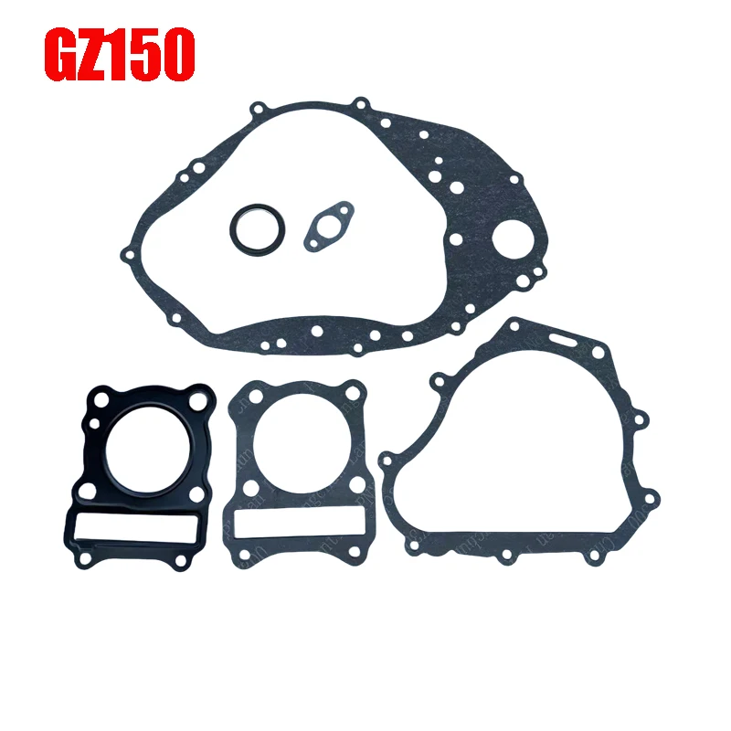 Motorcycle Full Gasket Kit for Suzuki Haojue Qingqi GZ150 EN150 150cc Cylinder Block Engine Crankcase Head Cover Clutch Gaskets