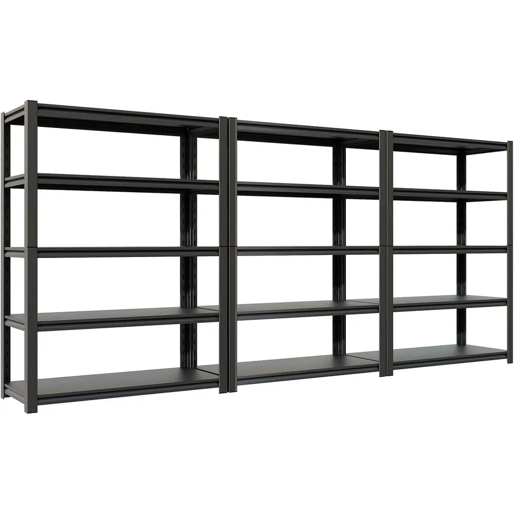 

5-ярусный промышленный стеллаж повышенной прочности, грузоподъемность 1270 кг, 120x50x183 см, для гаража, склада, подвала