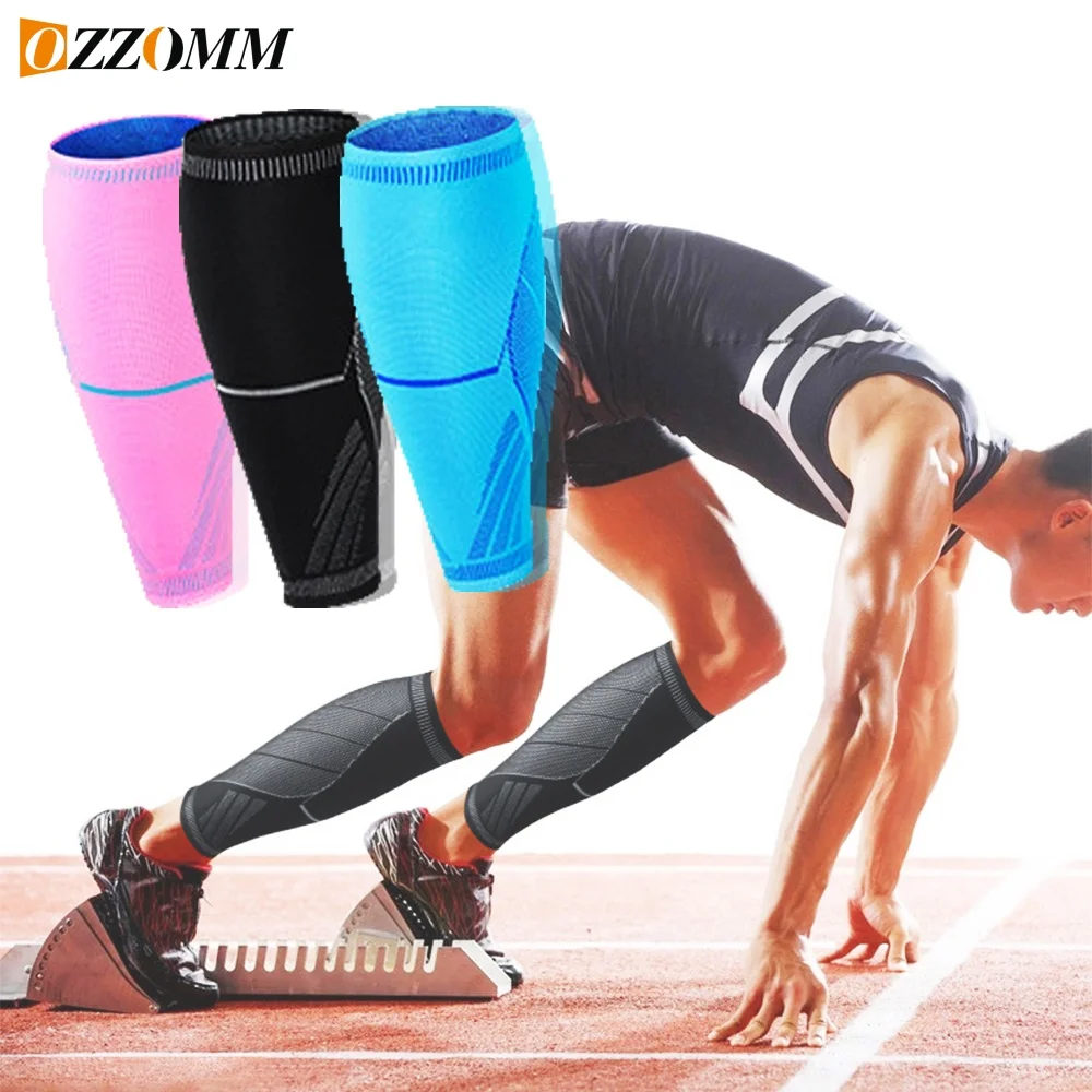 

1PC Football Sport Leg Sleeve Compression Calf Sleeve Basketball Volleyball Men Support Calf Elastic Running Cycling Leg Warmers