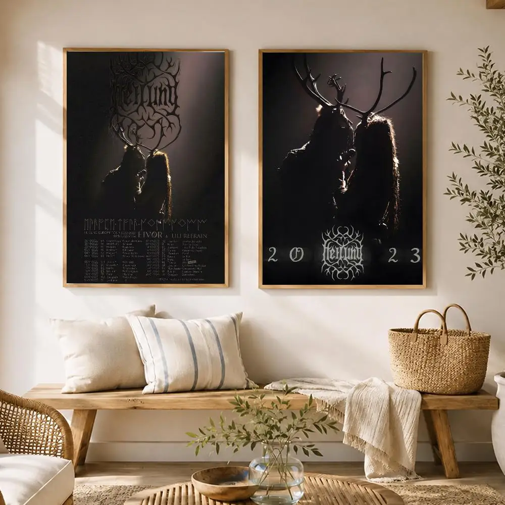 Nordic Folk Band Heilung Poster HD poster wall art self-stick no-residue for home cafe office great gift