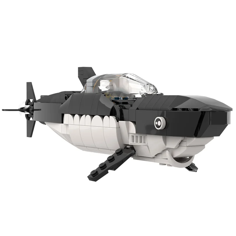 

291pcs MOC Shark Submarine Tintin Blocks Educational Assembly DIY Underwater Adventure Modular Toy Display Gift