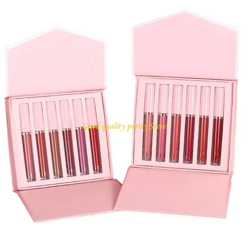 

M4YA Fashion Lip Glosses Collection 6 Colors Full Coverage Beauty Essential Makeup Set