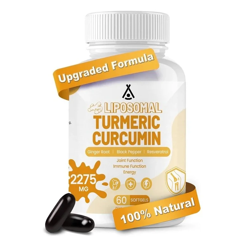 Turmeric Supplement 2275 Milligrams, Liposome Curcumin for Optimal Absorption, Curcumin Supplement for Joint Support-60 Capsules