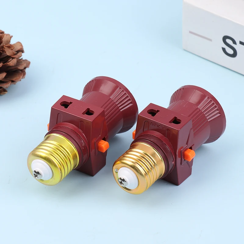 

110V-250V 6A E27 Screw Bulb Holder Convert To With Switch Lamp Socket LED Bulb Adapter Bakelite + Aluminum With Flame Retardant