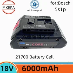 18V 5S1P 6000Ah ProCORE replacement battery, for Bosch 18V cordless tools BAT609 BAT618 GBA18V 21700 high power 5C power cell