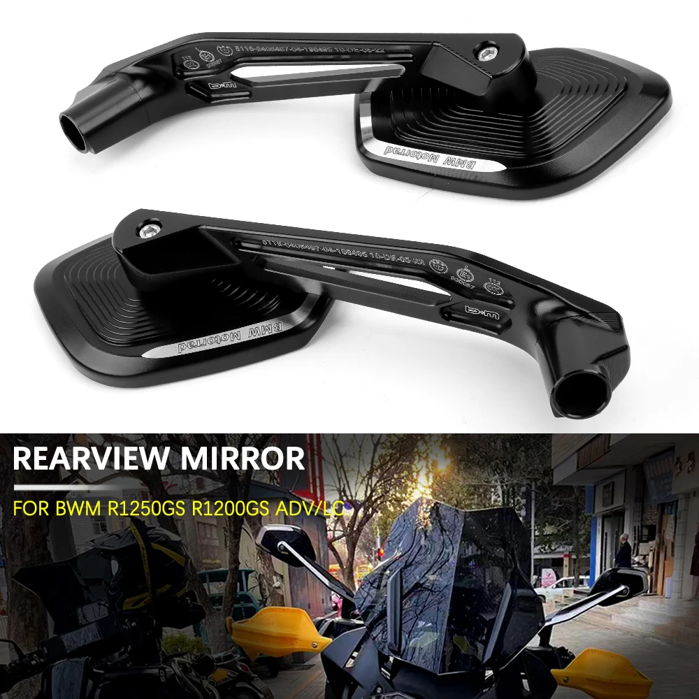 NEW View Mirror For BMW R1250GS R1200GS Motorcycle Accessories CNC Rearview Mirrors HD Moto Side Mirrors R 1250GS ADV R1200GS LC