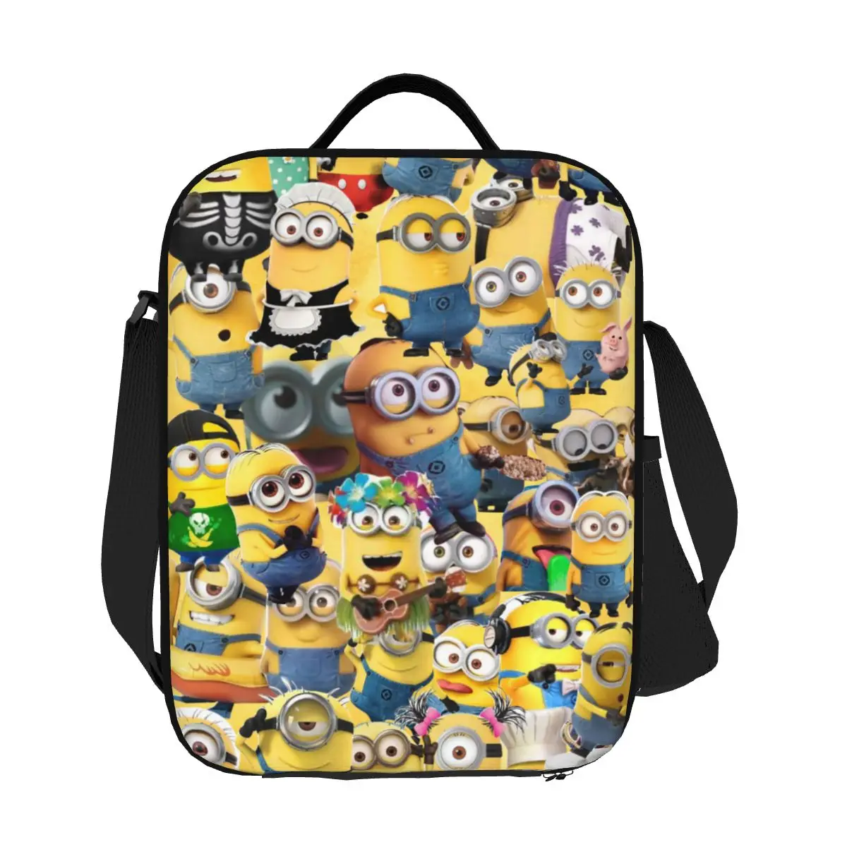

Custom Animated Comedy Movies Minions Insulated Lunch Bag for Women Thermal Cooler Lunch Box Office Picnic Travel