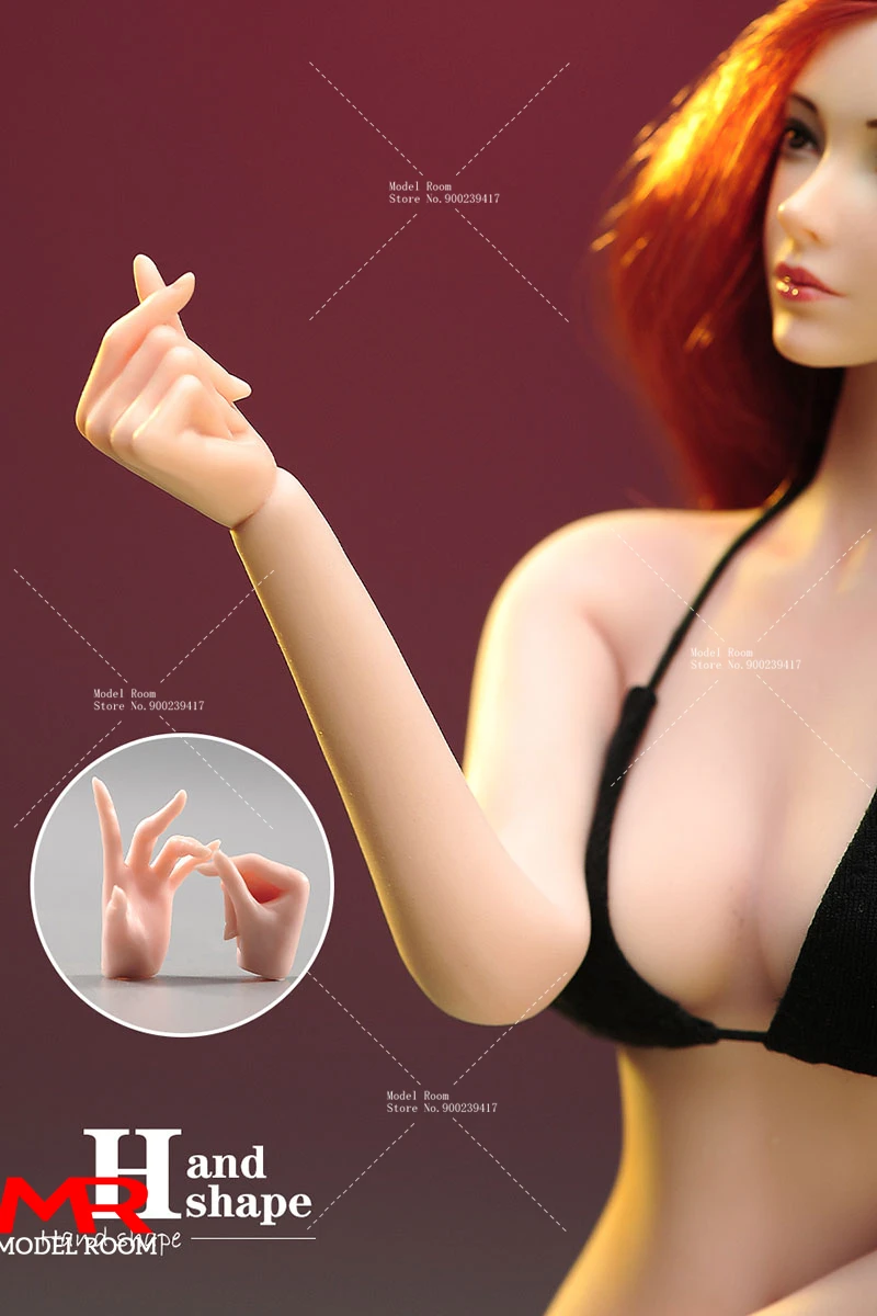 1/6 Schaal Vrouwelijke 5 paar Handvorm 2 paar Voeten Model Lichaamsaccessoires Fit 12 ''AB001 TBL JIAOU Soldaat Action Figure Lichaamspop