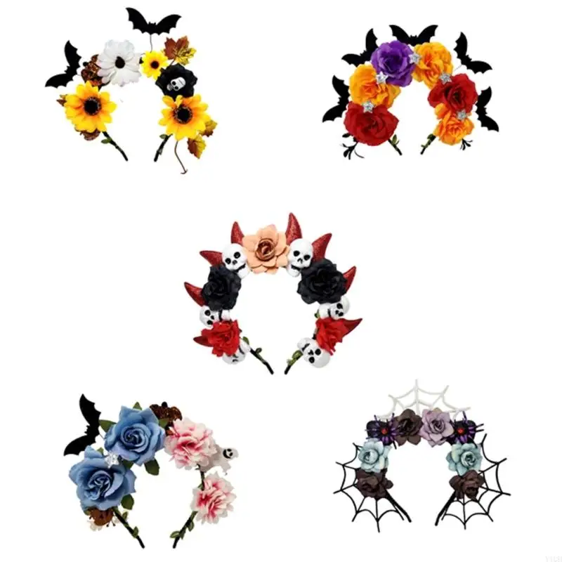 

Adjustable Halloween Headpiece Bat Spiders Design Hair Accessories Women
