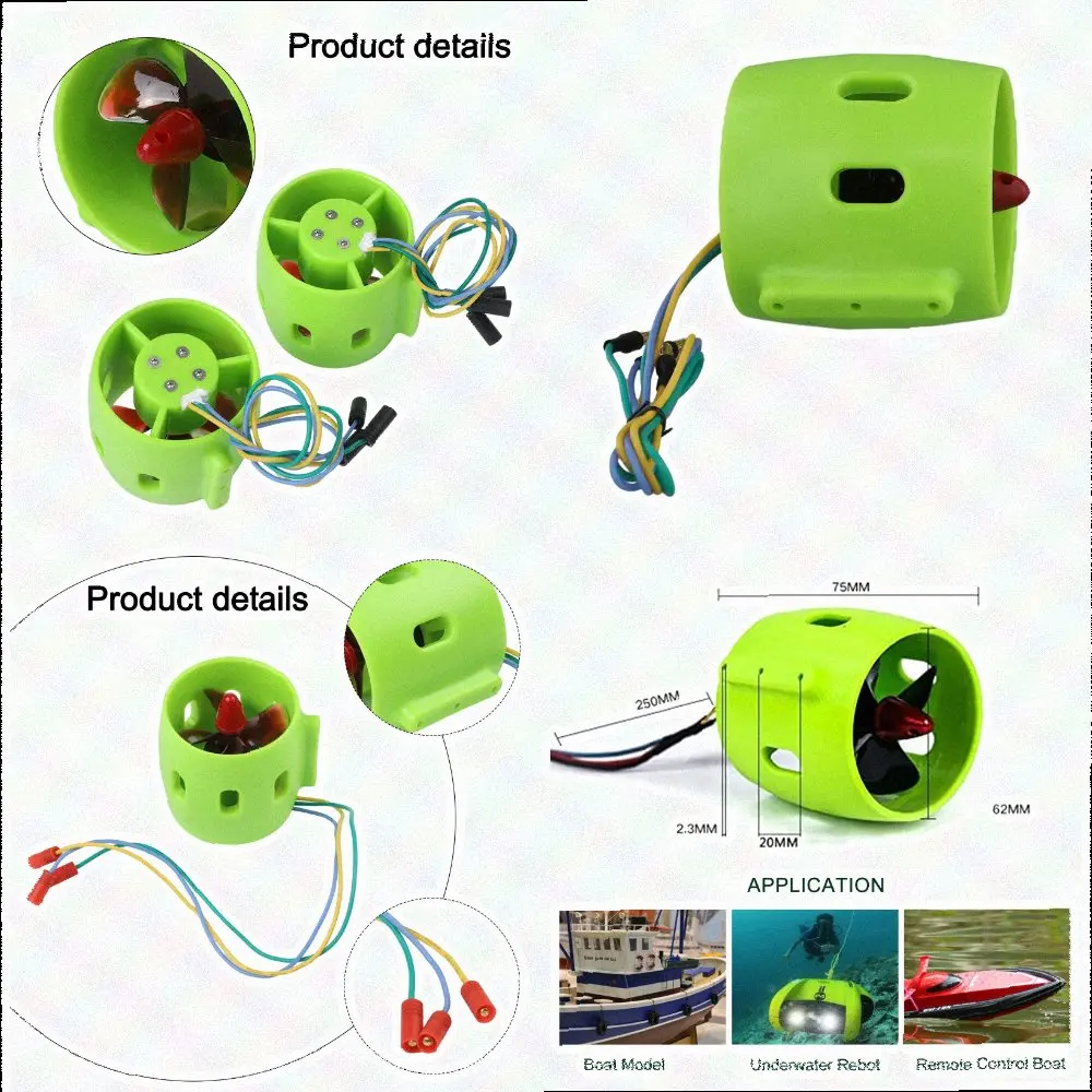 Drive Engine Thruster Underwater Up To 2000m RC Boat Underwater 12V-24V 20A Brushless Model Ship Drive Engine Thruster