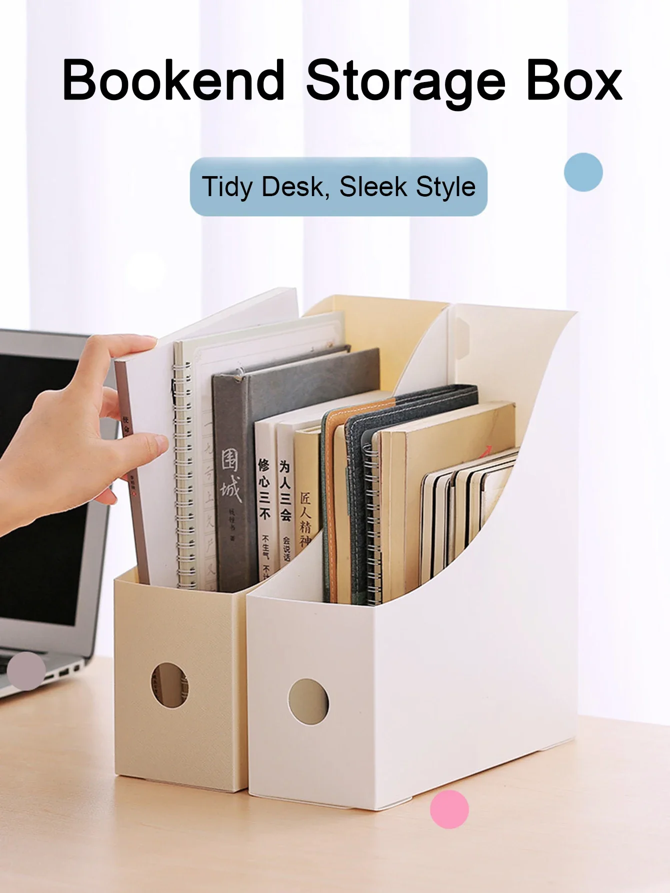 Desktop File Organizer PP Magazine Holder Foldable Book Stand Storage Box Office Document Rack Stationery Shelf Home School