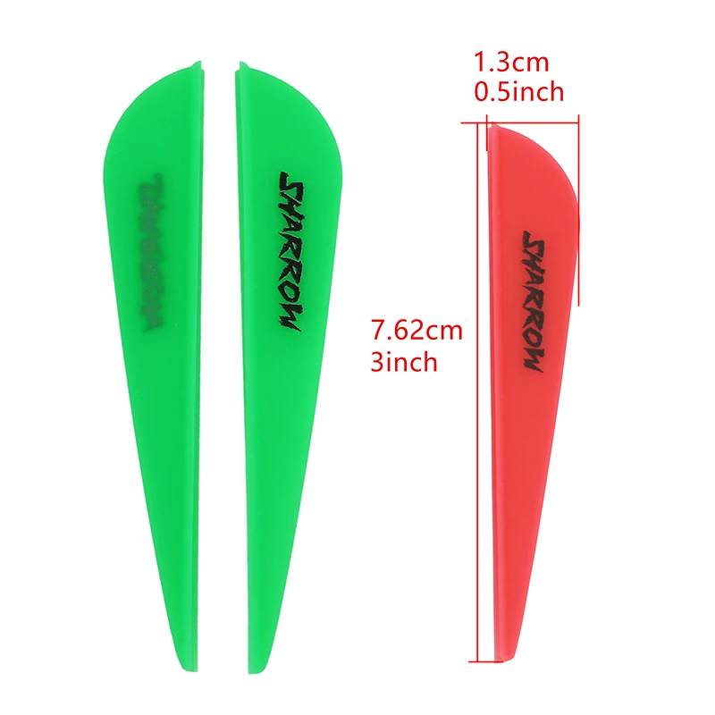 36/72pcs Arrow Vanes 3inch Rubber Fletches Plastic Fletching Archery Arrow Feather for Compound Bow Hunting Shooting Accessories