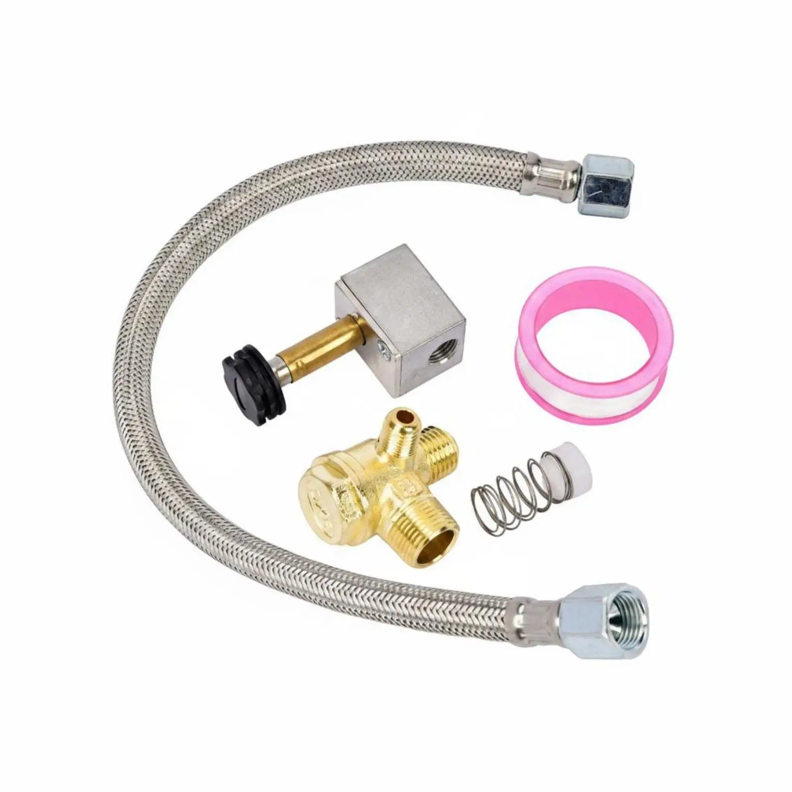 Durable Air Compressor Valve Kit Steel Aluminum Zinc Alloy for Home Workshop Air Powered Tool Maintenance Replacement
