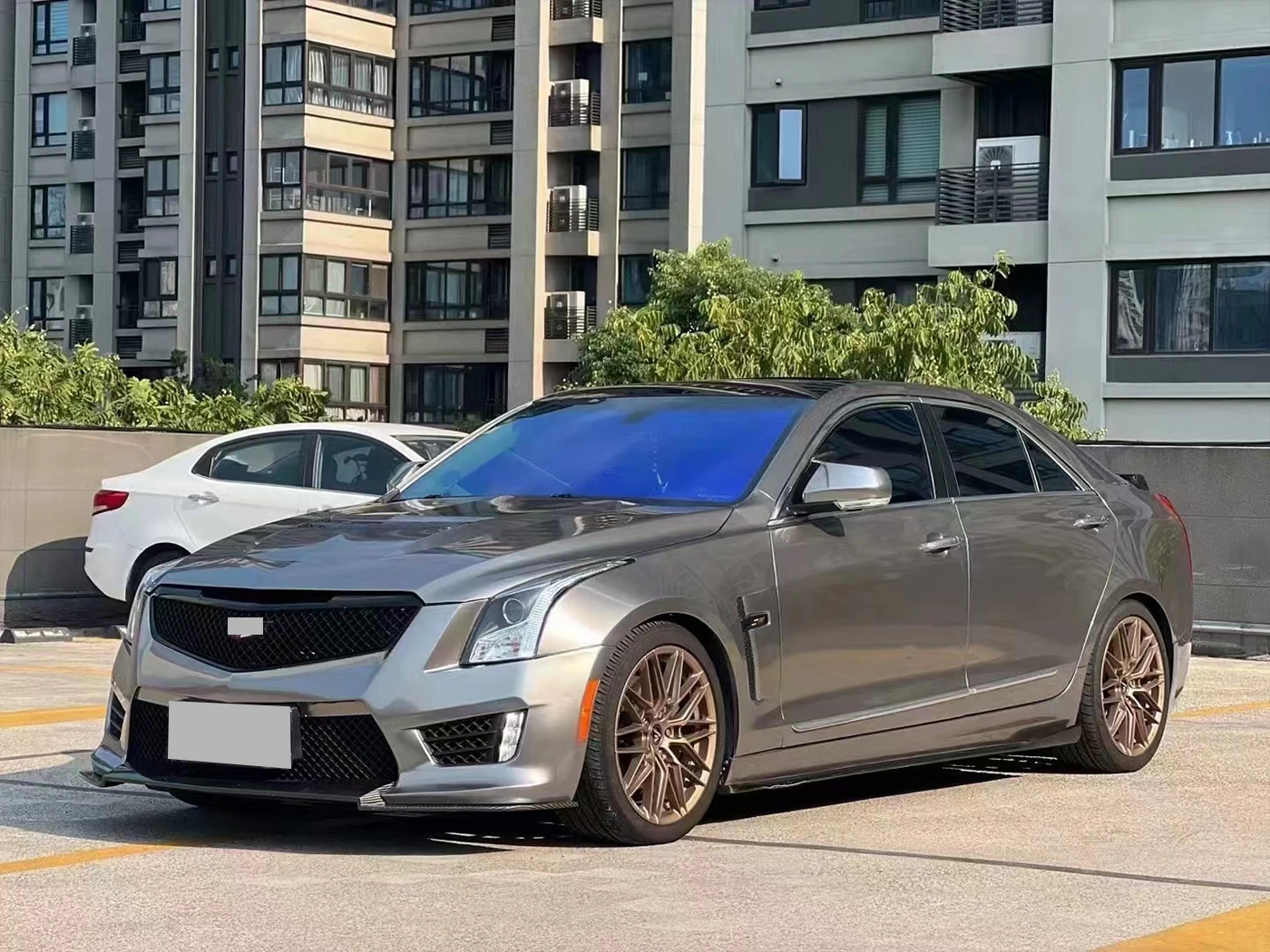 Flying Wing Wholesale Auto Accessories Front Bumper For  ATS 2013+ Upgrade To ATS-V Style 2th 3th Front Bumper With Gril