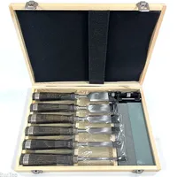 8PCS Black Walnut Handled Wood Chisel Set Wood Working Tools for  Wood Carving Tools Carpenter Tools Woodworking Carving Knife